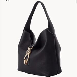 Dooney & Bourke Pebble Grain Logo Lock Shoulder Bag